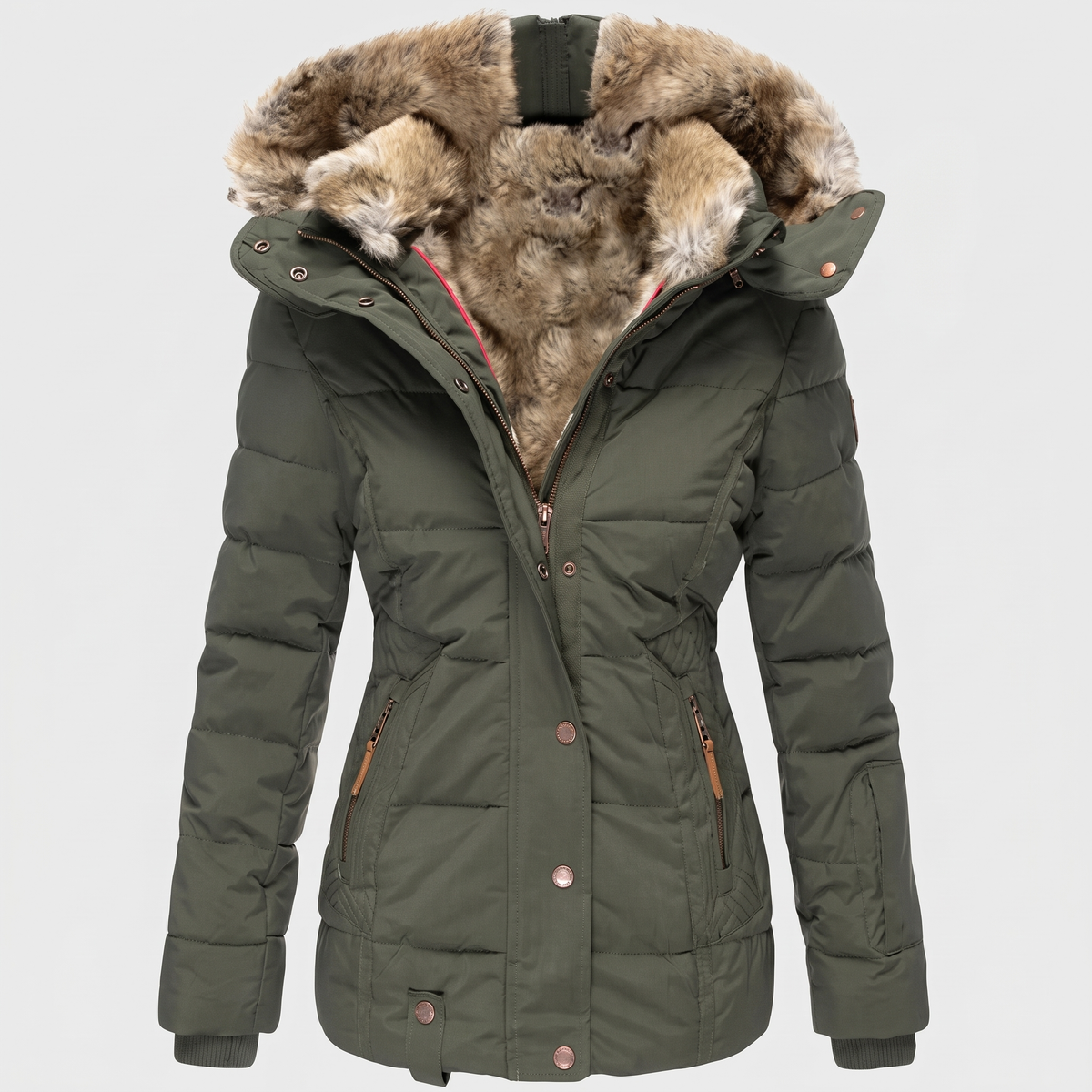 Manteau Chaud pour Femme à Capuche Ajustable