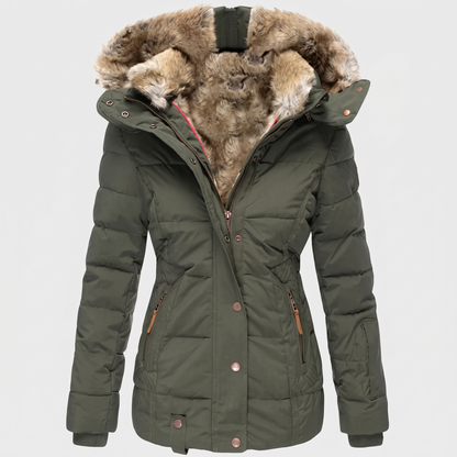 Manteau Chaud pour Femme à Capuche Ajustable