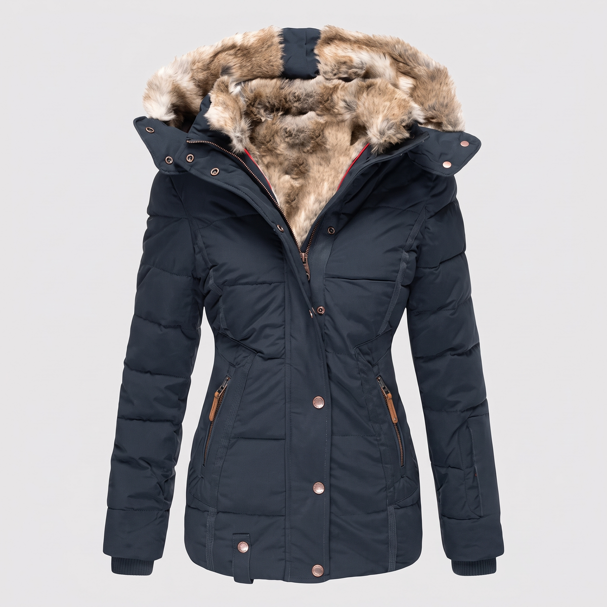 Manteau Chaud pour Femme à Capuche Ajustable