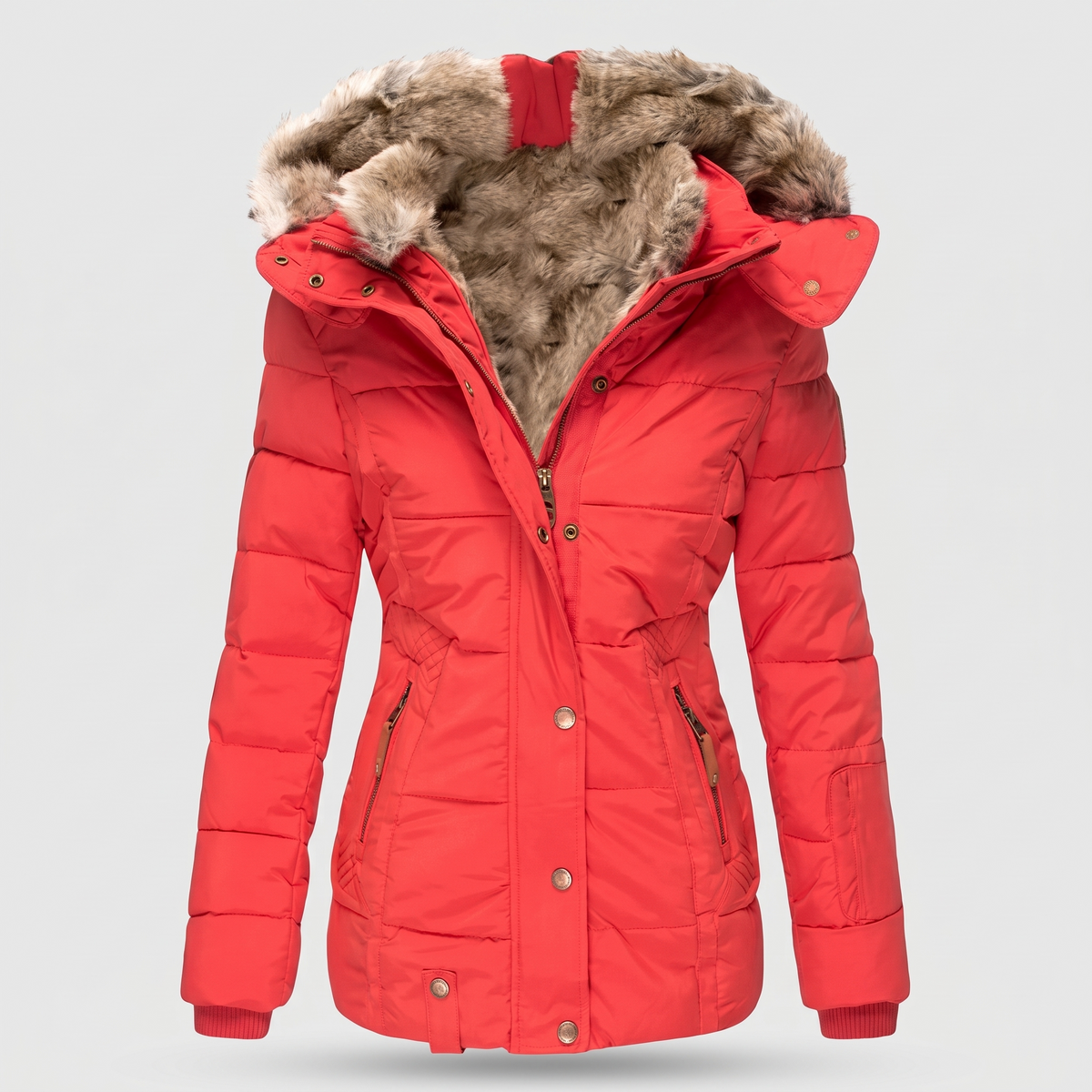 Manteau Chaud pour Femme à Capuche Ajustable