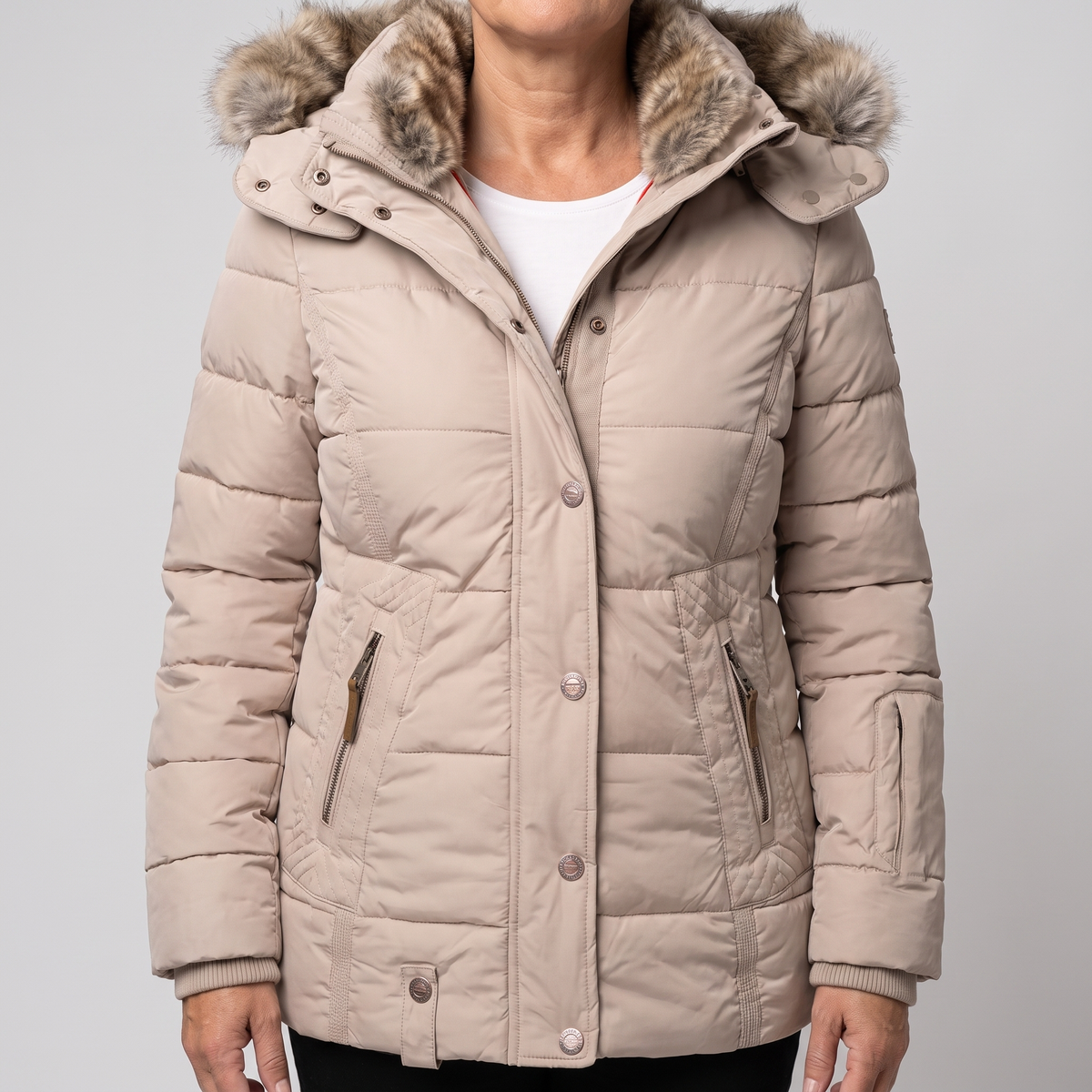 Manteau Chaud pour Femme à Capuche Ajustable