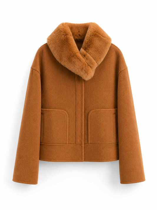 Veste Asti à col en fourrure